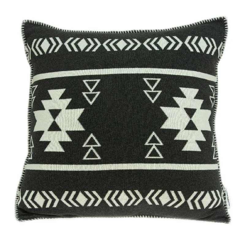 Square Pillows for Modern Home DecorDecorative Pillows for Living Room Makeover20" X 7" X 20" Southwest Black Cotton Pillow Cover With Poly Insert Square Pillows for Modern Home DecorDecorative Pillows for Living Room Makeover20" X 7" X 20" Southwest Black Cotton Pillow Cover With Poly Insert