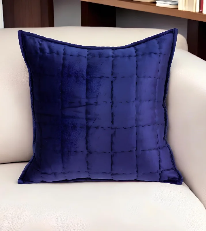 Kids Pillows with Fun DesignsSoft and Fluffy Pillows for Bedroom Comfort20" X 7" X 20" Transitional Royal Blue Quilted Pillow Cover With Poly Insert Kids Pillows with Fun DesignsSoft and Fluffy Pillows for Bedroom Comfort20" X 7" X 20" Transitional Royal Blue Quilted Pillow Cover With Poly Insert
