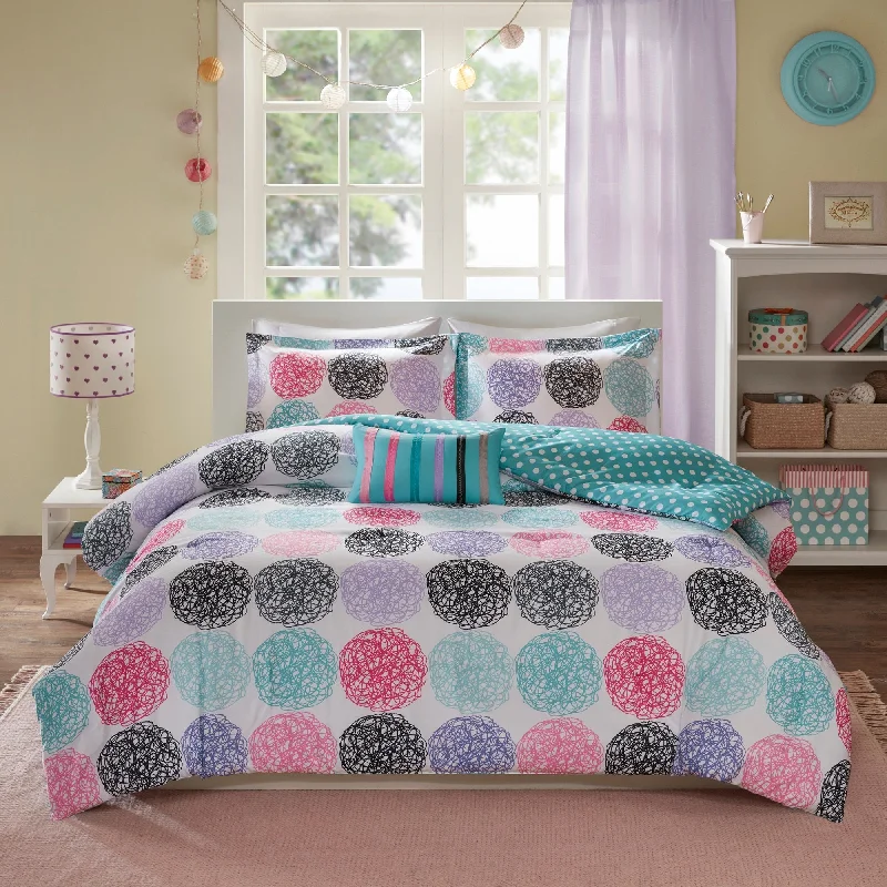 Queen - size comforters for standard queen - sized mattressesMi Zone Audrina Purple Reversible Comforter Set Queen - size comforters for standard queen - sized mattressesMi Zone Audrina Purple Reversible Comforter Set