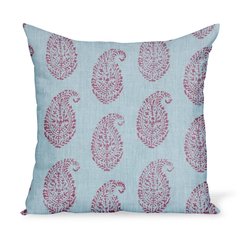 Round Pillows for Boho-Style InteriorsBolster Pillows for Sofa DecorationPeter Dunham Textiles Kashmir Paisley in Red/Blue Pillow Round Pillows for Boho-Style InteriorsBolster Pillows for Sofa DecorationPeter Dunham Textiles Kashmir Paisley in Red/Blue Pillow