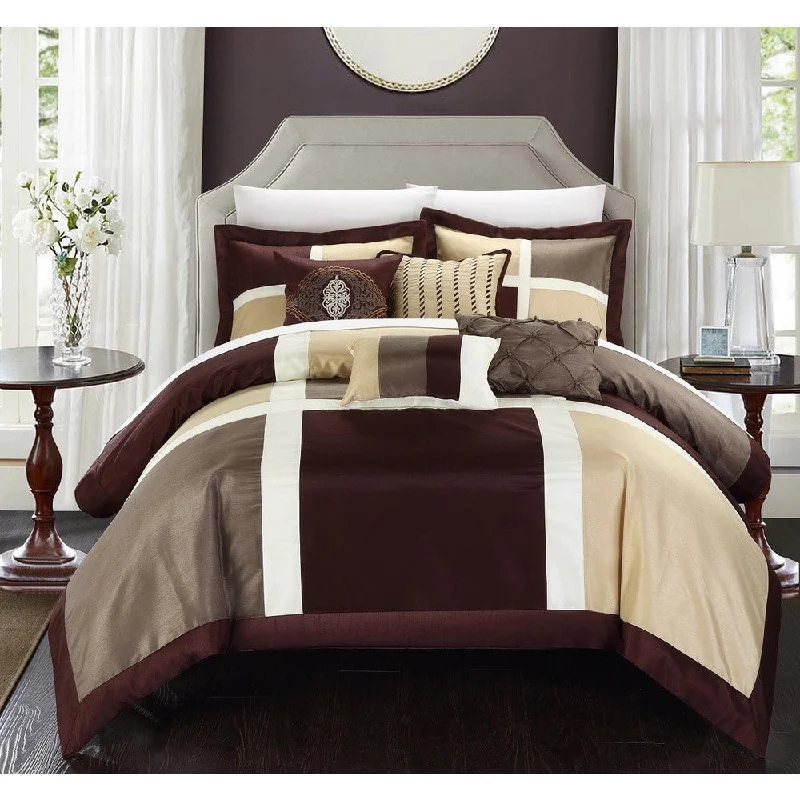 King - size comforters to fit large king - sized beds perfectlyCopper Grove Minesing Brown 7-piece Comforter Set King - size comforters to fit large king - sized beds perfectlyCopper Grove Minesing Brown 7-piece Comforter Set