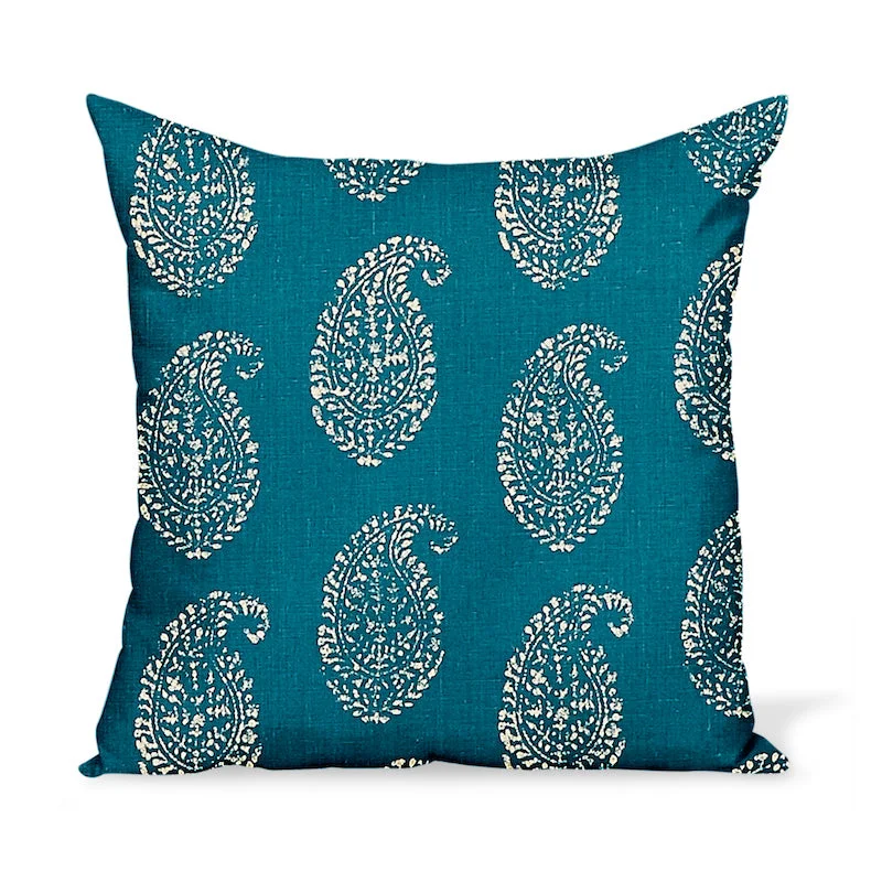 Cotton Pillows for Natural ComfortSilk Pillows for Smooth Skin and HairPeter Dunham Textiles Kashmir Paisley in Tea/Peacock Pillow Cotton Pillows for Natural ComfortSilk Pillows for Smooth Skin and HairPeter Dunham Textiles Kashmir Paisley in Tea/Peacock Pillow