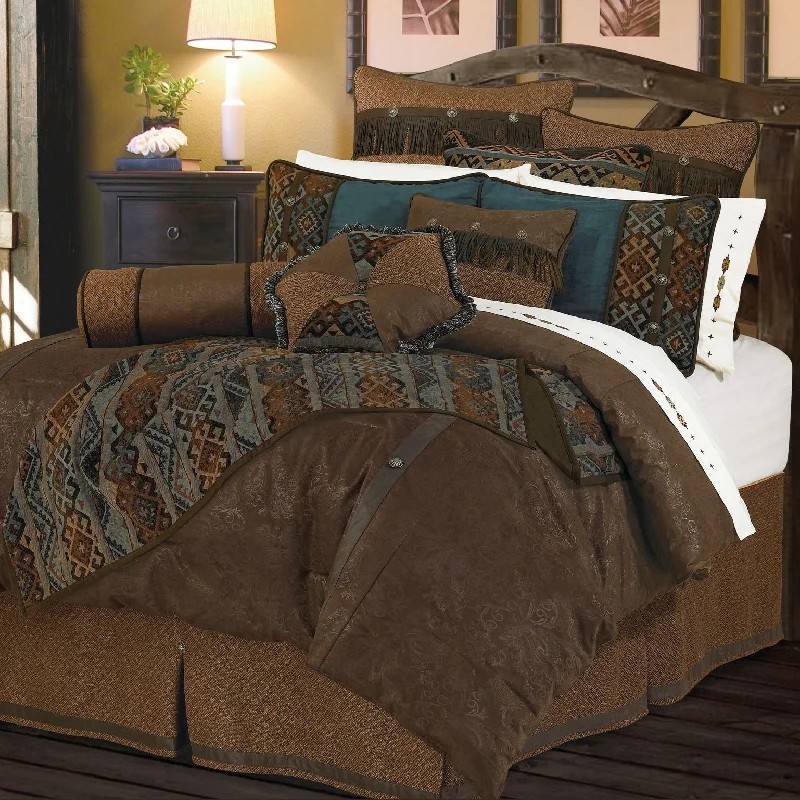 Cotton - filled comforters for a breathable and natural sleep experiencePaseo Road by HiEnd Accents Accents Del Rio Tooled Faux Leather Comforter Set, 5PC Cotton - filled comforters for a breathable and natural sleep experiencePaseo Road by HiEnd Accents Accents Del Rio Tooled Faux Leather Comforter Set, 5PC