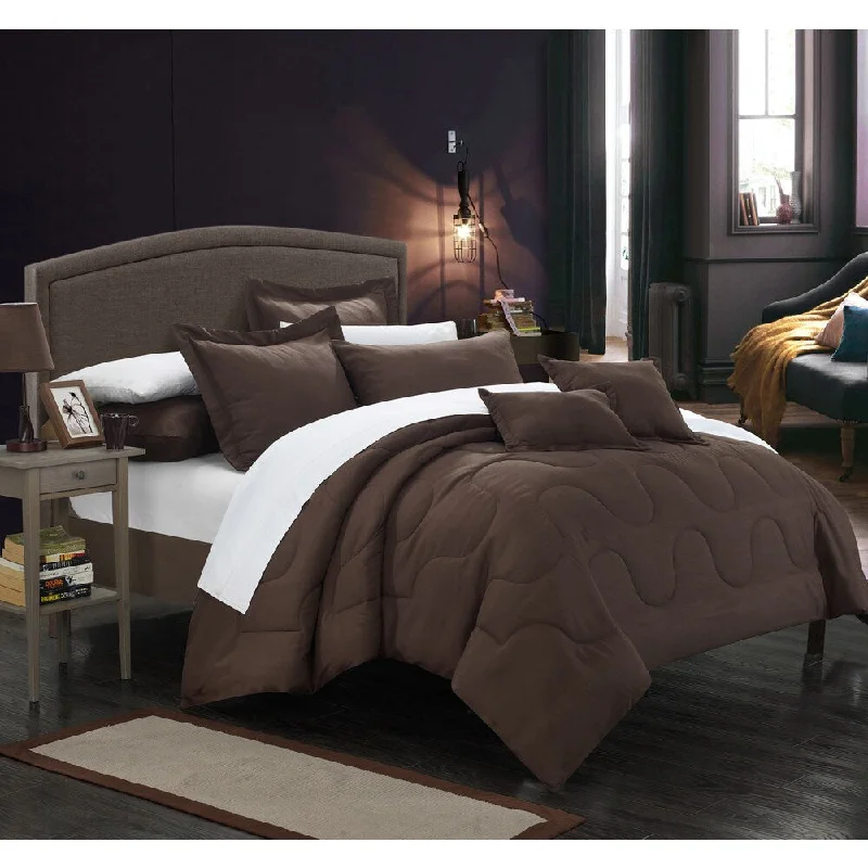 Synthetic - filled comforters like polyester for affordability and hypoallergenic propertiesPorch & Den Rhode Island Brown Down Alternative 7-piece Comforter Set Synthetic - filled comforters like polyester for affordability and hypoallergenic propertiesPorch & Den Rhode Island Brown Down Alternative 7-piece Comforter Set