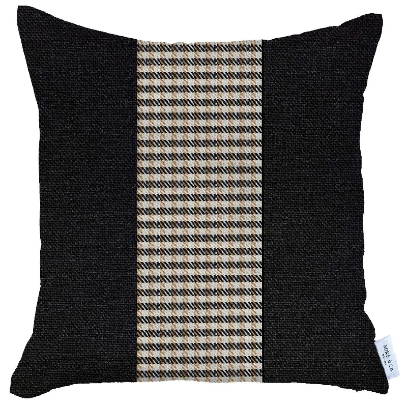 Adjustable Pillows for Customized ComfortCotton Pillows for Natural Comfort18" X 18" Black And Brown Houndstooth Zippered Handmade Polyester Throw Pillow Cover Adjustable Pillows for Customized ComfortCotton Pillows for Natural Comfort18" X 18" Black And Brown Houndstooth Zippered Handmade Polyester Throw Pillow Cover