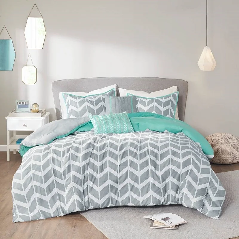Grey White Aqua Teal