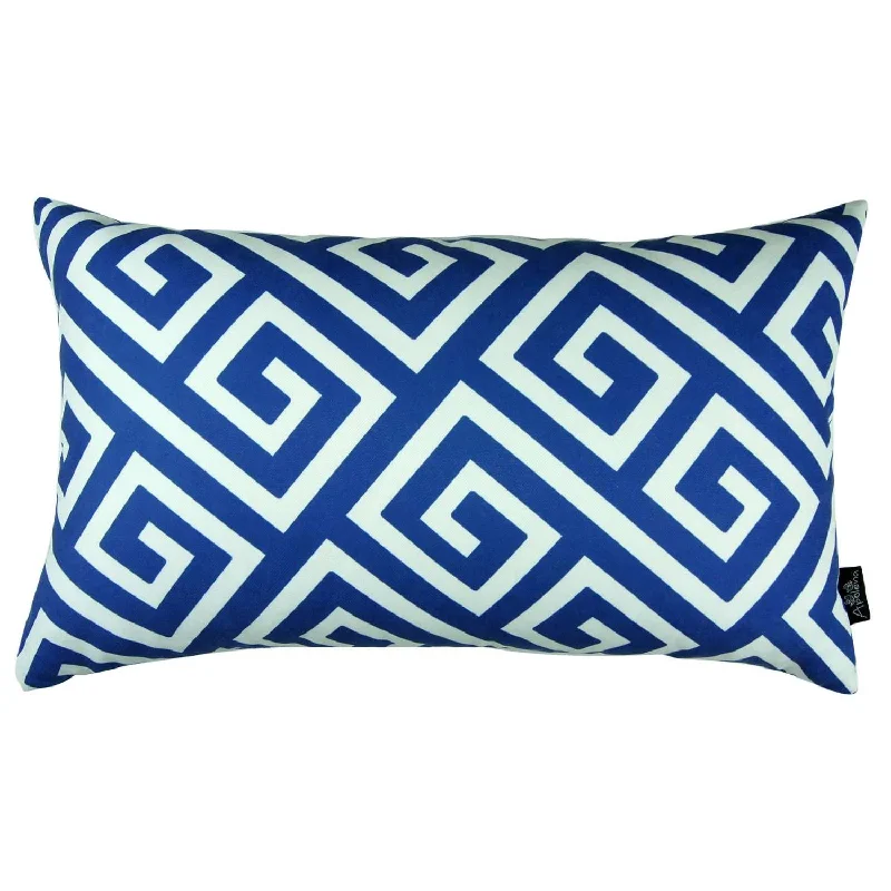 Decorative Pillows for Living Room MakeoverBolster Pillows for Sofa DecorationBlue Greek Key Pattern Lumbar Throw Pillow Decorative Pillows for Living Room MakeoverBolster Pillows for Sofa DecorationBlue Greek Key Pattern Lumbar Throw Pillow