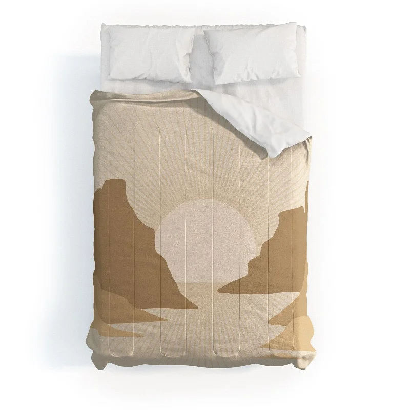 Goose down comforters known for their superior quality and insulationIveta Abolina Valley Sunset Tan Made To Order Full Comforter Set Goose down comforters known for their superior quality and insulationIveta Abolina Valley Sunset Tan Made To Order Full Comforter Set