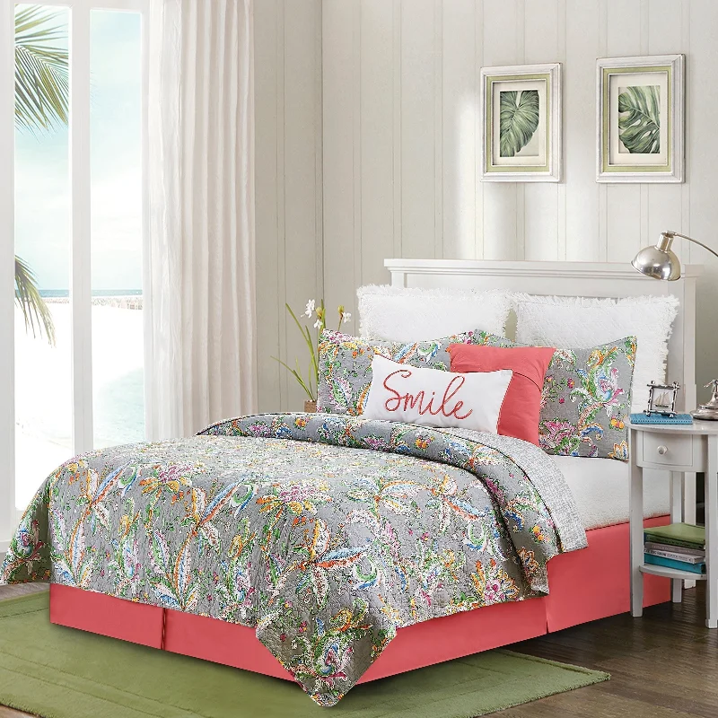 Down - filled comforters for supreme warmth and lightnessFrey Twin 2 Piece Reversible Coverlet Quilt Set with 1 Standard Shams Quilt Set Paisley Down - filled comforters for supreme warmth and lightnessFrey Twin 2 Piece Reversible Coverlet Quilt Set with 1 Standard Shams Quilt Set Paisley