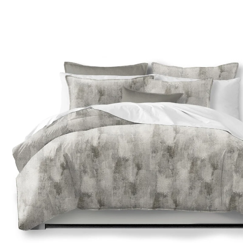 Bamboo - fiber - filled comforters with antibacterial and breathable qualitiesThiago Linen Taupe Comforter and Pillow Sham(s) Set