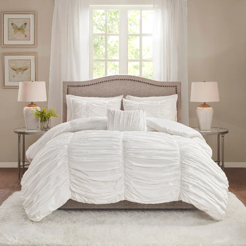 Duck down comforters with a softer feel and good warmth retentionMadison Park Catalina White Comforter Set Duck down comforters with a softer feel and good warmth retentionMadison Park Catalina White Comforter Set