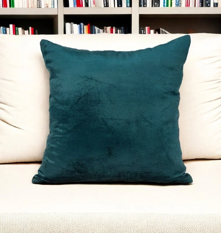 Down Alternative Pillows for Ethical ChoicesOrthopedic Pillows for Back Pain Relief18" X 7" X 18" Transitional Teal Solid Pillow Cover With Poly Insert Down Alternative Pillows for Ethical ChoicesOrthopedic Pillows for Back Pain Relief18" X 7" X 18" Transitional Teal Solid Pillow Cover With Poly Insert