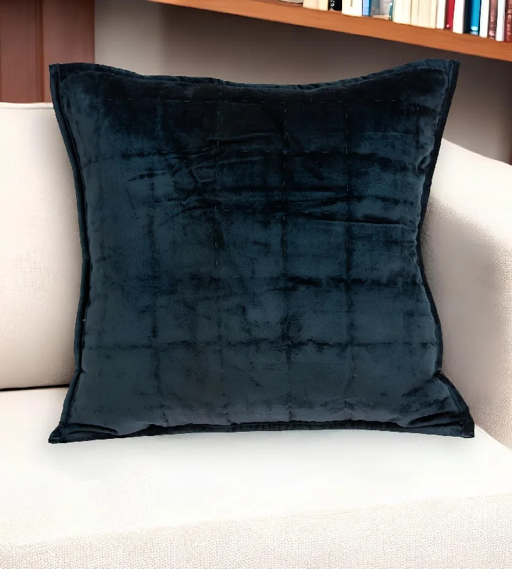 Bolster Pillows for Sofa DecorationSilk Pillows for Smooth Skin and Hair20" X 7" X 20" Transitional Dark Blue Quilted Pillow Cover With Poly Insert Bolster Pillows for Sofa DecorationSilk Pillows for Smooth Skin and Hair20" X 7" X 20" Transitional Dark Blue Quilted Pillow Cover With Poly Insert