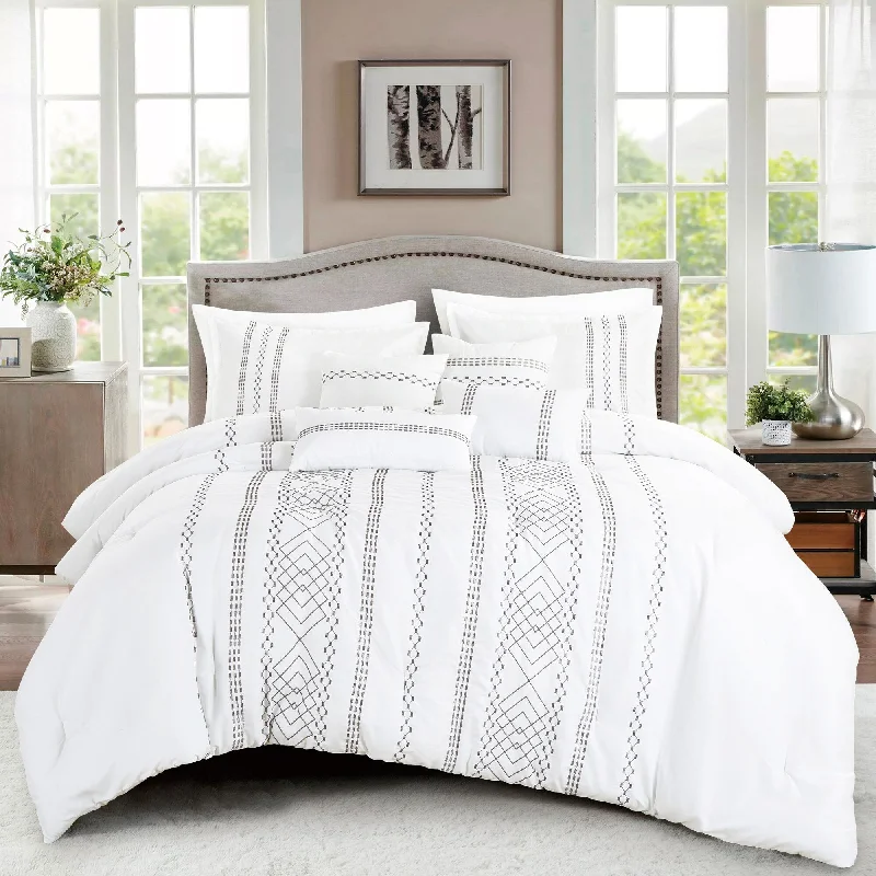 Full - size comforters suitable for full - sized beds in guest rooms or small bedroomsPorch & Den Ella Polyester 7Pc King Comforter Set Full - size comforters suitable for full - sized beds in guest rooms or small bedroomsPorch & Den Ella Polyester 7Pc King Comforter Set