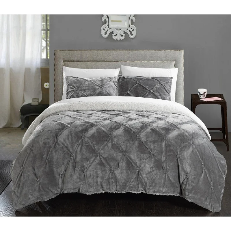 Queen - size comforters for standard queen - sized mattressesChic Home 2-Piece Chiara Grey Comforter Set Queen - size comforters for standard queen - sized mattressesChic Home 2-Piece Chiara Grey Comforter Set