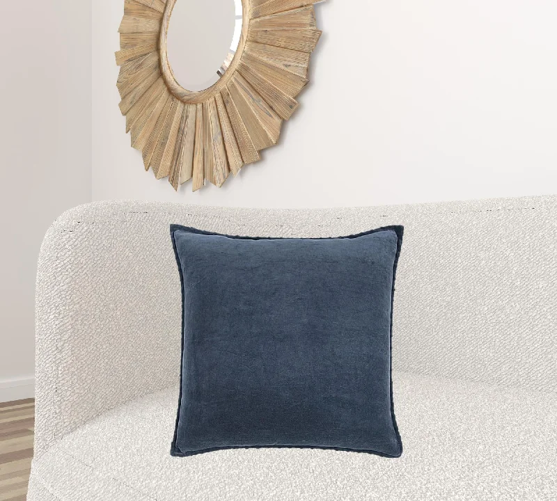 Velvet Pillows for a Touch of EleganceFeather Pillows for a Luxurious SleepIndigo Solid Pearl Beaded Edge Throw Pillow