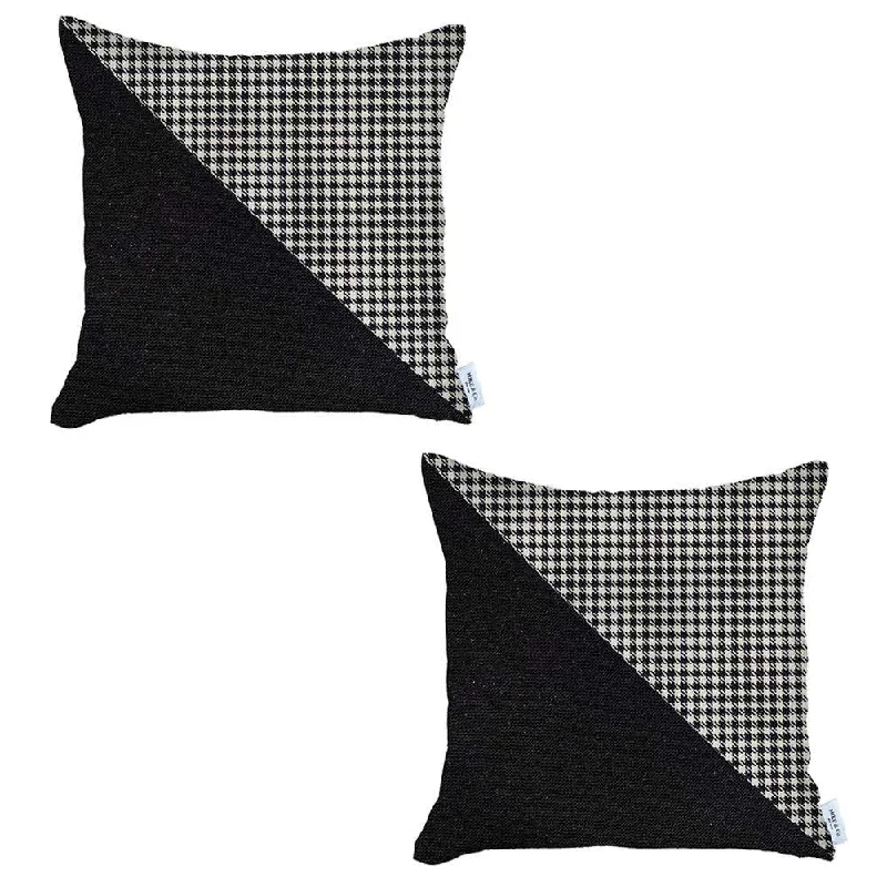 Adjustable Pillows for Customized ComfortAdjustable Pillows for Customized ComfortSet Of 2 Black Houndstooth Pillow Covers Adjustable Pillows for Customized ComfortAdjustable Pillows for Customized ComfortSet Of 2 Black Houndstooth Pillow Covers