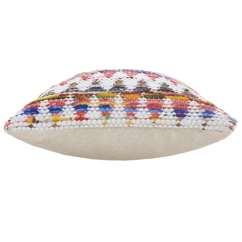 Soft and Fluffy Pillows for Bedroom ComfortPlush Pillows for a Cozy Bed20" X 20" White Red Green Blue Yellow And Orange 100% Cotton Geometric Zippered Pillow Soft and Fluffy Pillows for Bedroom ComfortPlush Pillows for a Cozy Bed20" X 20" White Red Green Blue Yellow And Orange 100% Cotton Geometric Zippered Pillow