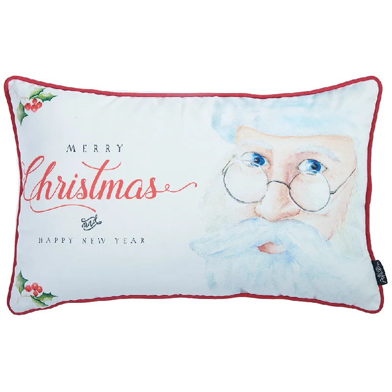 Down Alternative Pillows for Ethical ChoicesTravel Pillows for Long Journeys12" X 20" Red and White Christmas Santa Throw Pillow Cover Down Alternative Pillows for Ethical ChoicesTravel Pillows for Long Journeys12" X 20" Red and White Christmas Santa Throw Pillow Cover