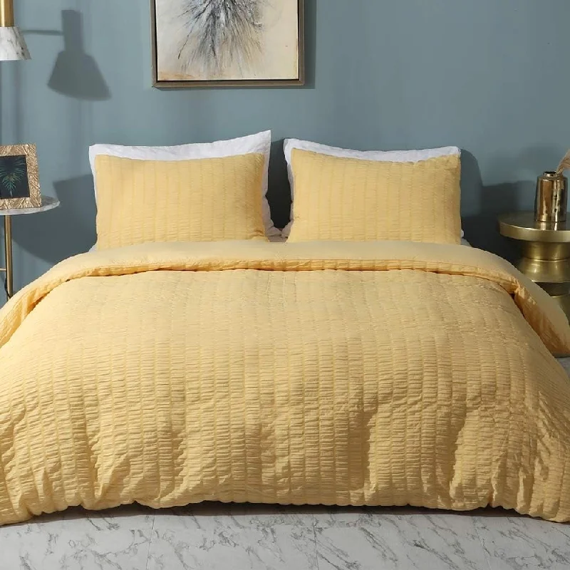 Wool - filled comforters with natural moisture - wicking and temperature - regulating featuresSeersucker Duvet Cover Set Queen Size, 3 Pieces (1 Duvet Cover 2 Pillow Cases) Wool - filled comforters with natural moisture - wicking and temperature - regulating featuresSeersucker Duvet Cover Set Queen Size, 3 Pieces (1 Duvet Cover 2 Pillow Cases)