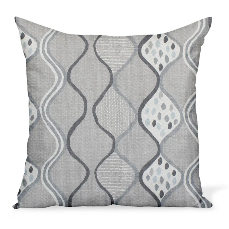 Bolster Pillows for Sofa DecorationDown Alternative Pillows for Ethical ChoicesPeter Dunham Textiles Baltic Wave in Ash/Charcoal Pillow Bolster Pillows for Sofa DecorationDown Alternative Pillows for Ethical ChoicesPeter Dunham Textiles Baltic Wave in Ash/Charcoal Pillow