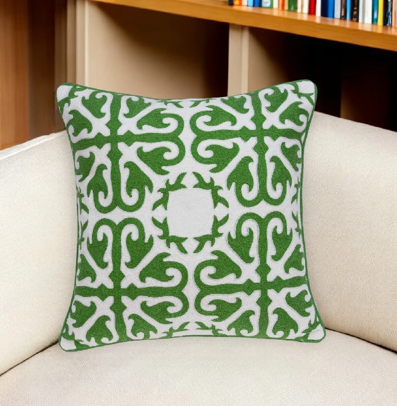 Cotton Pillows for Natural ComfortVelvet Pillows for a Touch of Elegance20" X 7" X 20" Traditional Green And White Accent Pillow Cover With Poly Insert Cotton Pillows for Natural ComfortVelvet Pillows for a Touch of Elegance20" X 7" X 20" Traditional Green And White Accent Pillow Cover With Poly Insert