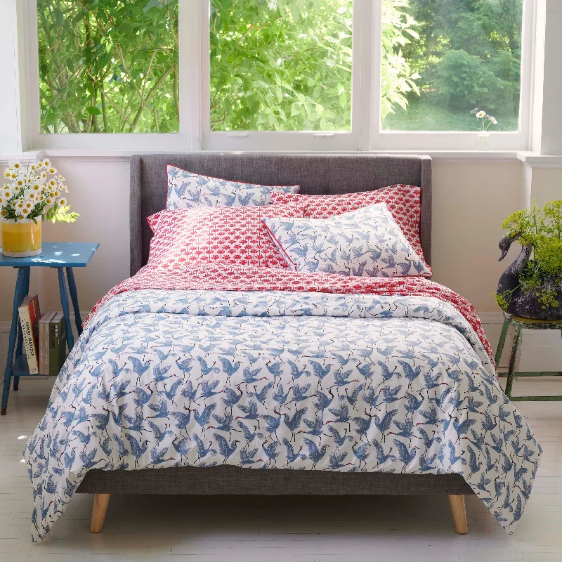 Wool - filled comforters with natural moisture - wicking and temperature - regulating featuresNovogratz by Utica Family Of Cranes Blue Comforter Set Wool - filled comforters with natural moisture - wicking and temperature - regulating featuresNovogratz by Utica Family Of Cranes Blue Comforter Set