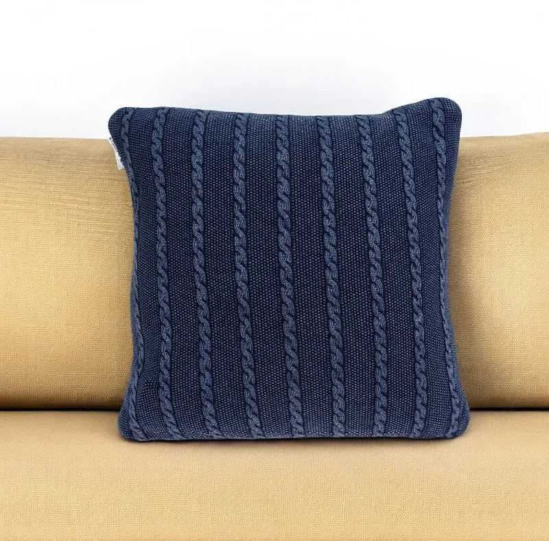 Decorative Pillows for Living Room MakeoverAdjustable Pillows for Customized Comfort18" X 5" X 18" Transitional Blue Pillow Cover With Poly Insert Decorative Pillows for Living Room MakeoverAdjustable Pillows for Customized Comfort18" X 5" X 18" Transitional Blue Pillow Cover With Poly Insert