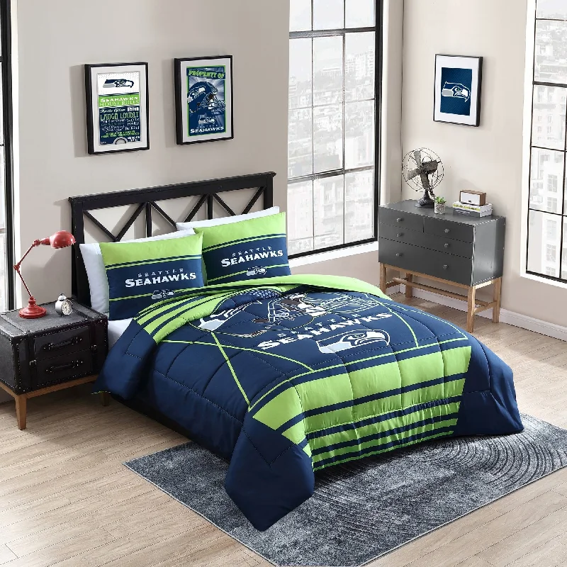 Synthetic - filled comforters like polyester for affordability and hypoallergenic propertiesSeattle Seahawks NFL Licensed "Crosser" Comforter & Sham Set Synthetic - filled comforters like polyester for affordability and hypoallergenic propertiesSeattle Seahawks NFL Licensed "Crosser" Comforter & Sham Set