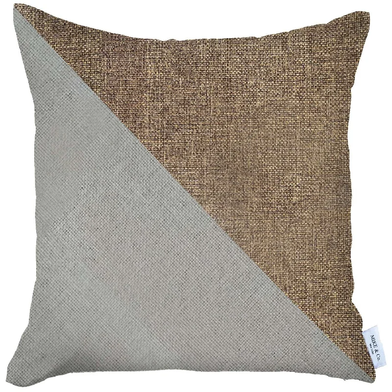 Firm Pillows for Side SleepersBack Support Pillows for Office Chairs18" X 18" Ivory And Brown Geometric Zippered Handmade Polyester Throw Pillow Cover Firm Pillows for Side SleepersBack Support Pillows for Office Chairs18" X 18" Ivory And Brown Geometric Zippered Handmade Polyester Throw Pillow Cover