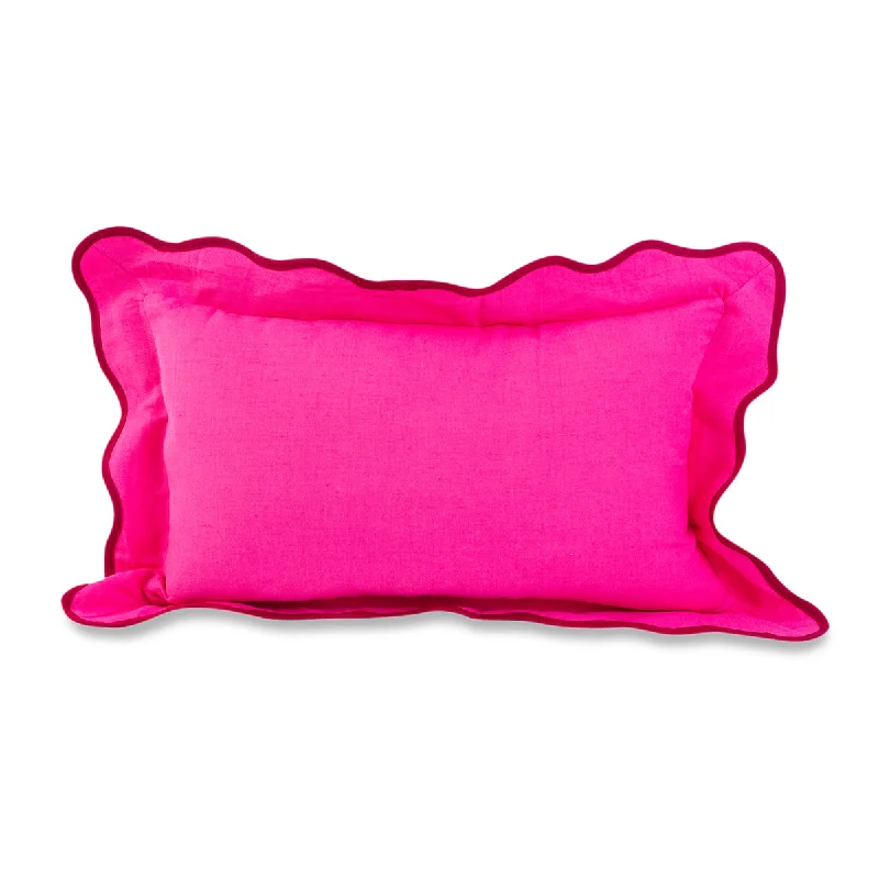 Kids Pillows with Fun DesignsLumbar Support Pillows for Car SeatsDarcy Linen Lumbar Pillow - Neon Pink + Wine - Case Only Kids Pillows with Fun DesignsLumbar Support Pillows for Car SeatsDarcy Linen Lumbar Pillow - Neon Pink + Wine - Case Only