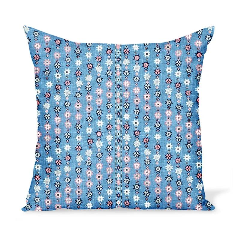 Plush Pillows for a Cozy BedCooling Pillows for Hot SleepersPeter Dunham Textiles Cosima in Blue/Pink Pillow Plush Pillows for a Cozy BedCooling Pillows for Hot SleepersPeter Dunham Textiles Cosima in Blue/Pink Pillow