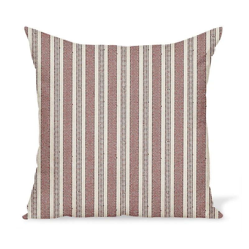 Velvet Pillows for a Touch of EleganceFeather Pillows for a Luxurious SleepPeter Dunham Textiles Outdoor Amida in Red on Natural Pillow Velvet Pillows for a Touch of EleganceFeather Pillows for a Luxurious SleepPeter Dunham Textiles Outdoor Amida in Red on Natural Pillow