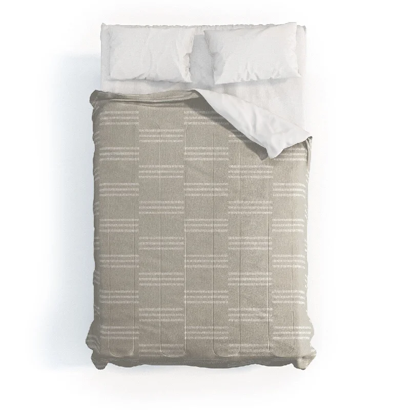 Goose down comforters known for their superior quality and insulationLittle Arrow Design Co Ella Triple Stripe Stone Made To Order Full Comforter Goose down comforters known for their superior quality and insulationLittle Arrow Design Co Ella Triple Stripe Stone Made To Order Full Comforter