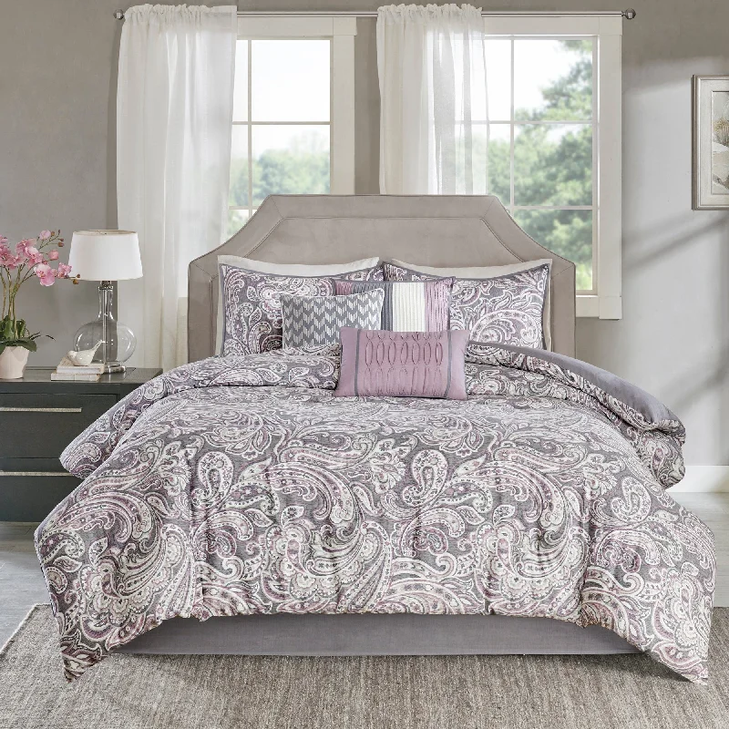 Bamboo - fiber - filled comforters with antibacterial and breathable qualitiesMadison Park Lira Printed Paisley 7 Piece Comforter Set Bamboo - fiber - filled comforters with antibacterial and breathable qualitiesMadison Park Lira Printed Paisley 7 Piece Comforter Set