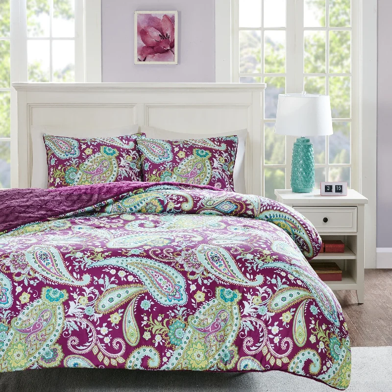 Queen - size comforters for standard queen - sized mattressesIntelligent Design Kayla Printed Reversible Comforter Mini Set Queen - size comforters for standard queen - sized mattressesIntelligent Design Kayla Printed Reversible Comforter Mini Set