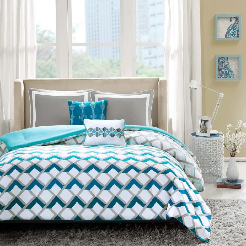Cotton - filled comforters for a breathable and natural sleep experienceIntelligent Design Danika Blue Comforter Set Cotton - filled comforters for a breathable and natural sleep experienceIntelligent Design Danika Blue Comforter Set