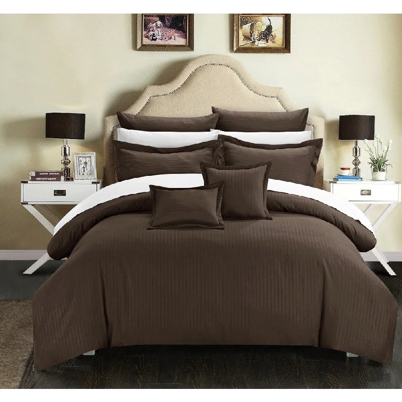 King - size comforters to fit large king - sized beds perfectlyCopper Grove Parkanaur 7-piece Jacquard Brown Striped Comforter Set King - size comforters to fit large king - sized beds perfectlyCopper Grove Parkanaur 7-piece Jacquard Brown Striped Comforter Set