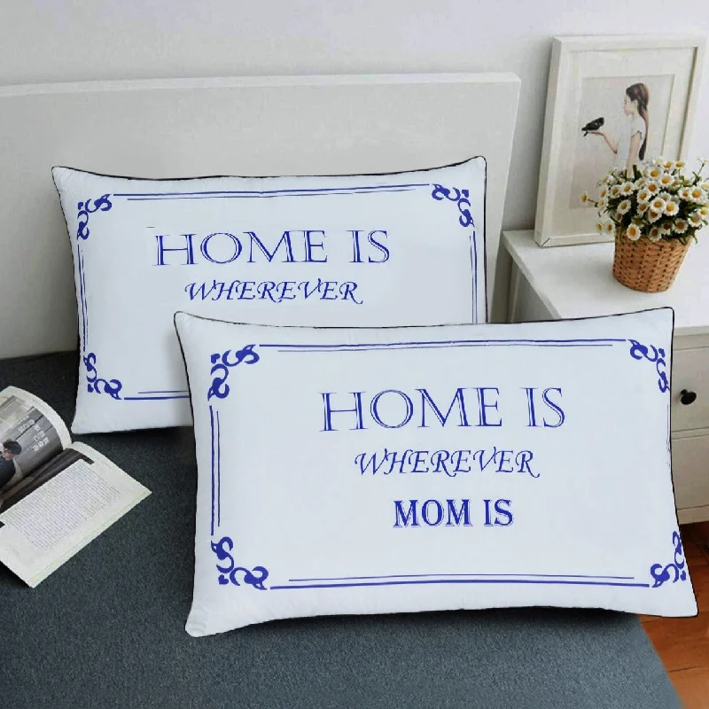 Orthopedic Pillows for Back Pain ReliefMemory Foam Pillows for Neck SupportText Pillow-Home Is Mom Orthopedic Pillows for Back Pain ReliefMemory Foam Pillows for Neck SupportText Pillow-Home Is Mom