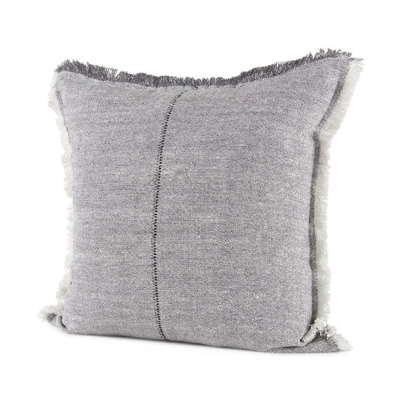 Orthopedic Pillows for Back Pain ReliefBolster Pillows for Sofa DecorationFringed Blue And Beige Square Accent Pillow Cover