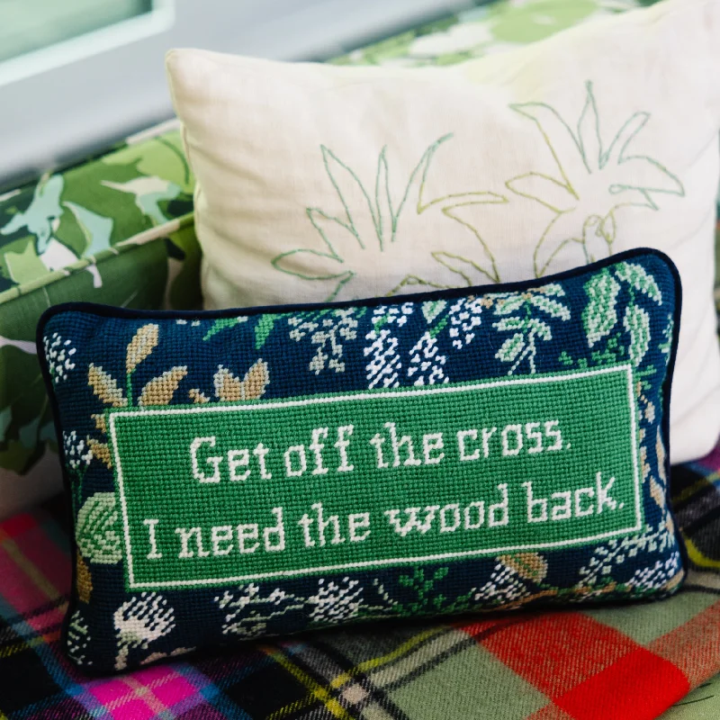 Bolster Pillows for Sofa DecorationLumbar Support Pillows for Car SeatsGet Off The Cross Needlepoint Pillow Bolster Pillows for Sofa DecorationLumbar Support Pillows for Car SeatsGet Off The Cross Needlepoint Pillow