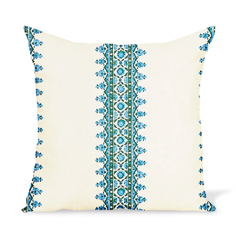 Velvet Pillows for a Touch of EleganceLumbar Support Pillows for Car SeatsPeter Dunham Textiles Isfahan Stripe in Blue/Green Pillow Velvet Pillows for a Touch of EleganceLumbar Support Pillows for Car SeatsPeter Dunham Textiles Isfahan Stripe in Blue/Green Pillow