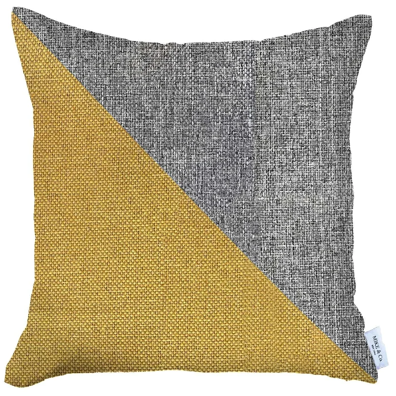 Memory Foam Pillows for Neck SupportDown Alternative Pillows for Ethical Choices18" X 18" Grey And Yellow Geometric Zippered Handmade Polyester Throw Pillow Cover Memory Foam Pillows for Neck SupportDown Alternative Pillows for Ethical Choices18" X 18" Grey And Yellow Geometric Zippered Handmade Polyester Throw Pillow Cover