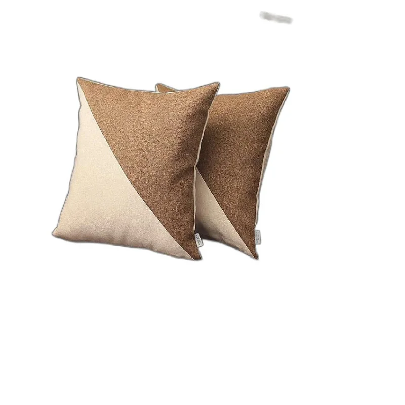 Lumbar Support Pillows for Car SeatsDown Alternative Pillows for Ethical ChoicesSet Of 2 Brown And White Diagonal Pillow Covers