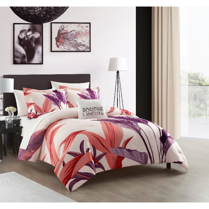 Microfiber - filled comforters that are lightweight and easy to care forNY&C Home Jezebel Large Scale Multi-Color Floral Print Comforter Set Microfiber - filled comforters that are lightweight and easy to care forNY&C Home Jezebel Large Scale Multi-Color Floral Print Comforter Set