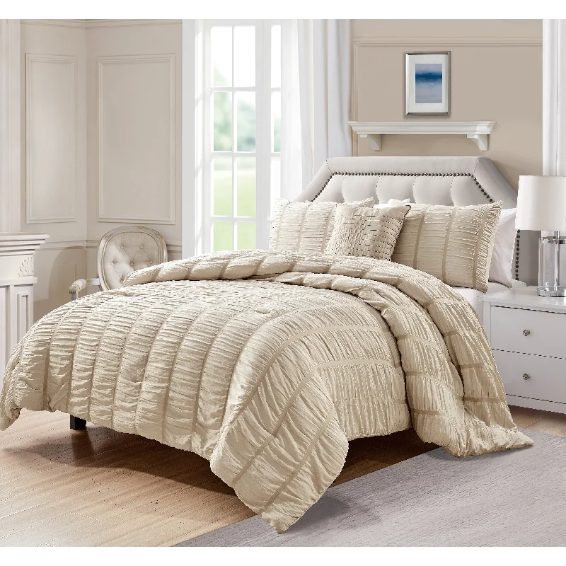 Latex - filled comforters with a bouncy texture and good supportElectra Seersucker Comforter Set Ivory Latex - filled comforters with a bouncy texture and good supportElectra Seersucker Comforter Set Ivory