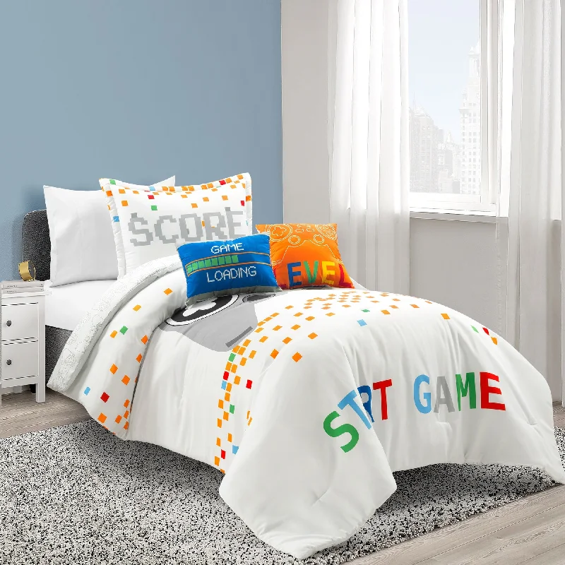 Latex - filled comforters with a bouncy texture and good supportLush Decor Video Games Reversible Oversized Comforter Set Latex - filled comforters with a bouncy texture and good supportLush Decor Video Games Reversible Oversized Comforter Set