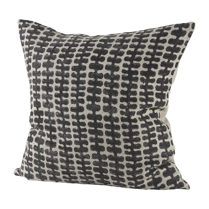 Cotton Pillows for Natural ComfortSquare Pillows for Modern Home DecorLight Gray And Black Throw Pillow Cover Cotton Pillows for Natural ComfortSquare Pillows for Modern Home DecorLight Gray And Black Throw Pillow Cover
