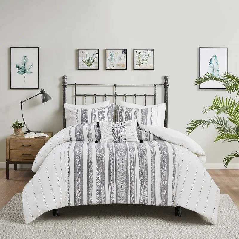King - size comforters to fit large king - sized beds perfectlyMadison Park Ezra Gray 4 Piece Cotton Waffle Jacquard Comforter Set King - size comforters to fit large king - sized beds perfectlyMadison Park Ezra Gray 4 Piece Cotton Waffle Jacquard Comforter Set
