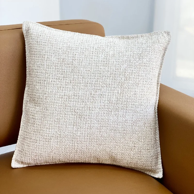 Square Pillows for Modern Home DecorCotton Pillows for Natural ComfortIvory Solid Tweed Pillow Square Pillows for Modern Home DecorCotton Pillows for Natural ComfortIvory Solid Tweed Pillow
